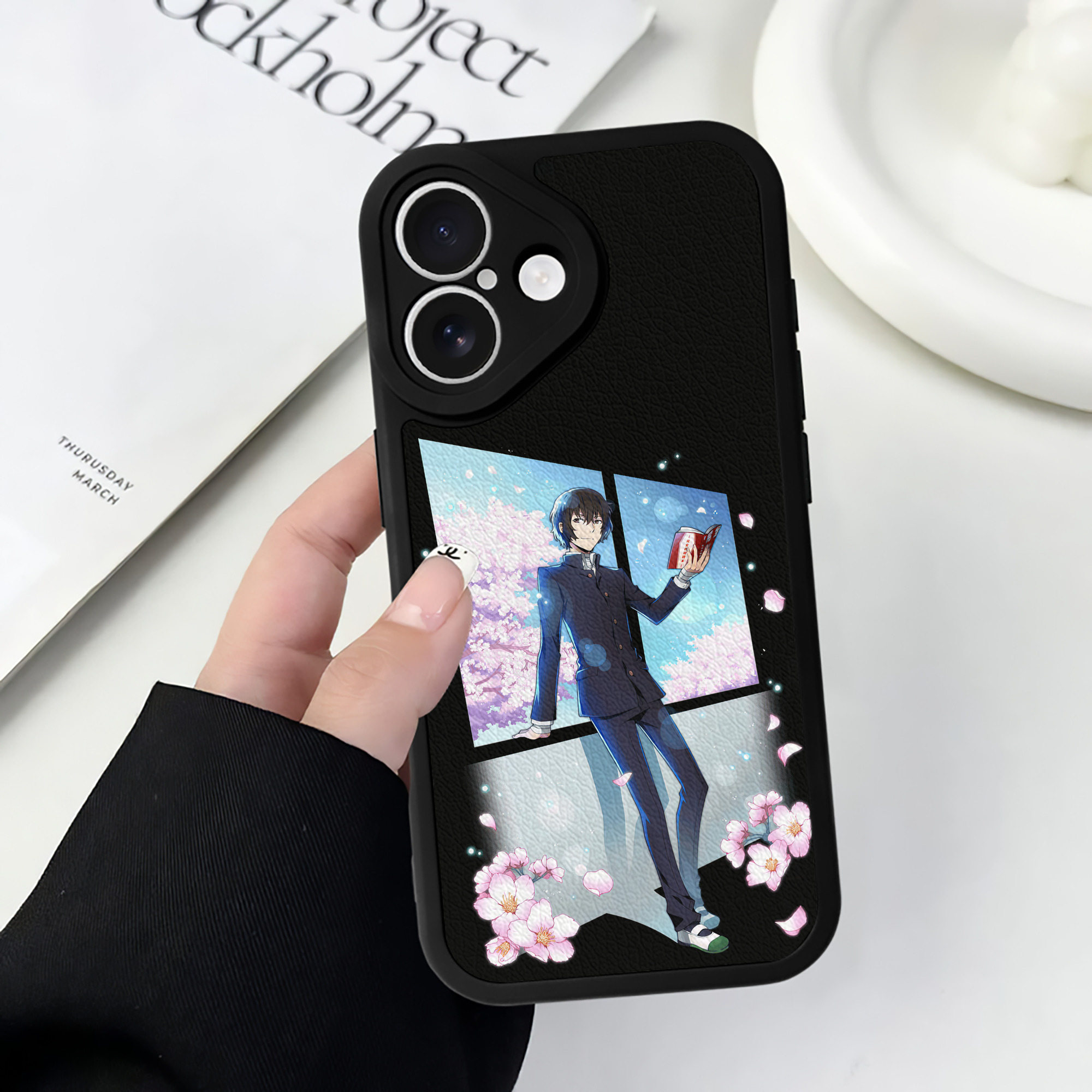 （画像用） 文豪ストレイドッグス Bungo Stray Dogs 【iPhone 16シリーズ対応】シリコンスマホケース（レザー調） 材質：シリコン
